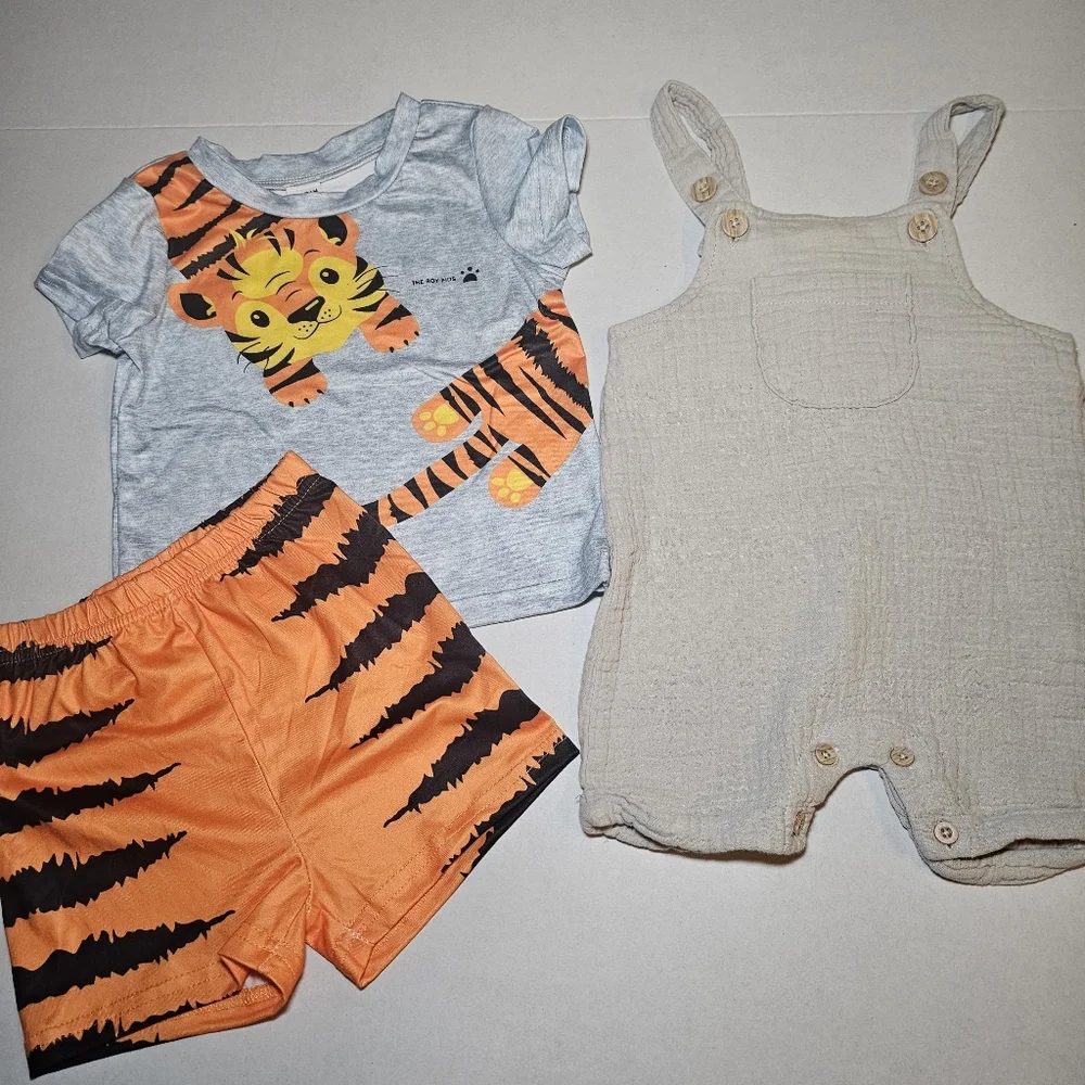 Baby Boy Clothes Lot 6 9 Mos Fishing Dad Bodysuits Shorts - Picture 3 of 6